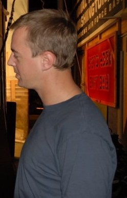 Sean Murray on the set of NCIS, October 21, 2009